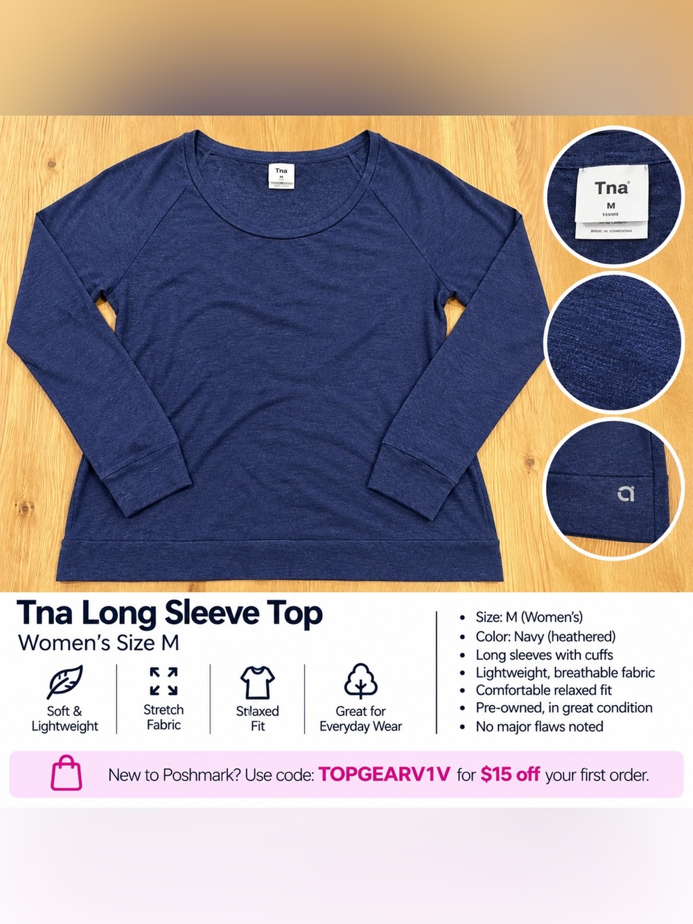 Tna Long Sleeve Top
Women's Size M